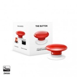 FIBARO - Pulsante di comando, Pulsante Z-Wave Più rosso FGPB-101-3