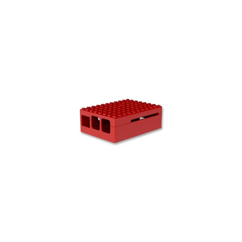 RASPBERRY PI3 - Boitier Pi Blox pour Raspberry Pi Modèles B+, 2 et 3 Modèles B, ABS, Rouge RASPBERRY PI3 - Boitier Pi Blox pour Raspberry Pi Modèles B+, 2 et 3 Modèles B, ABS, Rouge