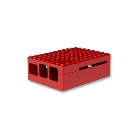 RASPBERRY PI3 - Boitier Pi Blox pour Raspberry Pi Modèles B+, 2 et 3 Modèles B, ABS, Rouge