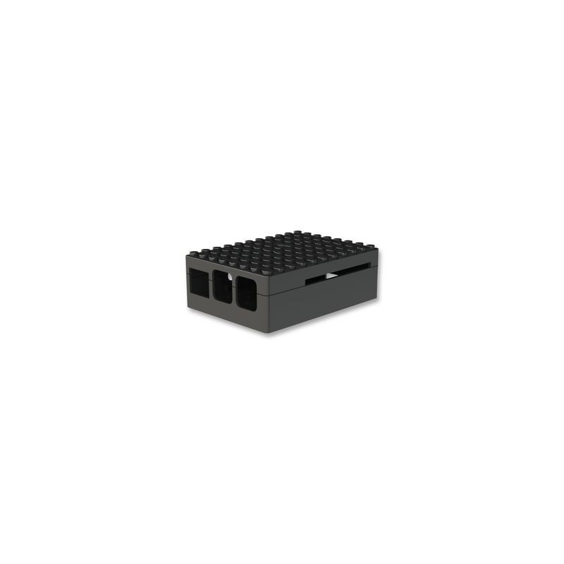 RASPBERRY PI3 - Boitier Pi Blox pour Raspberry Pi Modèles B+, 2 et 3 Modèles B, ABS, Noir RASPBERRY PI3 - Boitier Pi Blox pour Raspberry Pi Modèles B+, 2 et 3 Modèles B, ABS, Noir