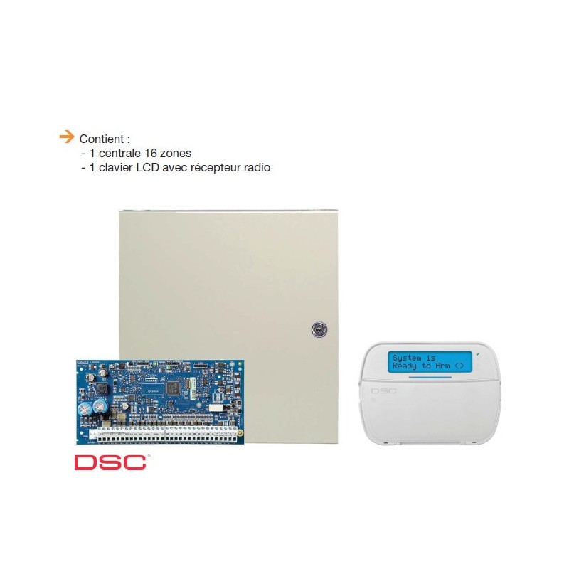 Alarm NEO DSC - Pack central alarm NEO 6 to 16 zones with keyboard Alarm NEO DSC - Pack central alarm NEO 6 to 16 zones with keyboard