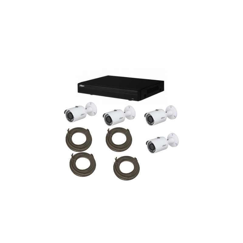 Pack video surveillance DAHUA IP 2MP 4 cameras Pack video surveillance DAHUA IP 2MP 4 cameras