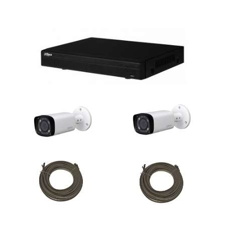 Pack di videosorveglianza IP DAHUA 4 Megapixel con 2 telecamere