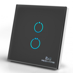 MCOHOME MH-S412B-EU - Interrupteur tactile en verre Z-Wave Plus