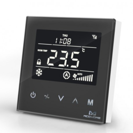 MCOHOME  MH8-FC4B  - Thermostat pour ventilo-convecteur à 4 tubes Z-Wave Plus noirPlus