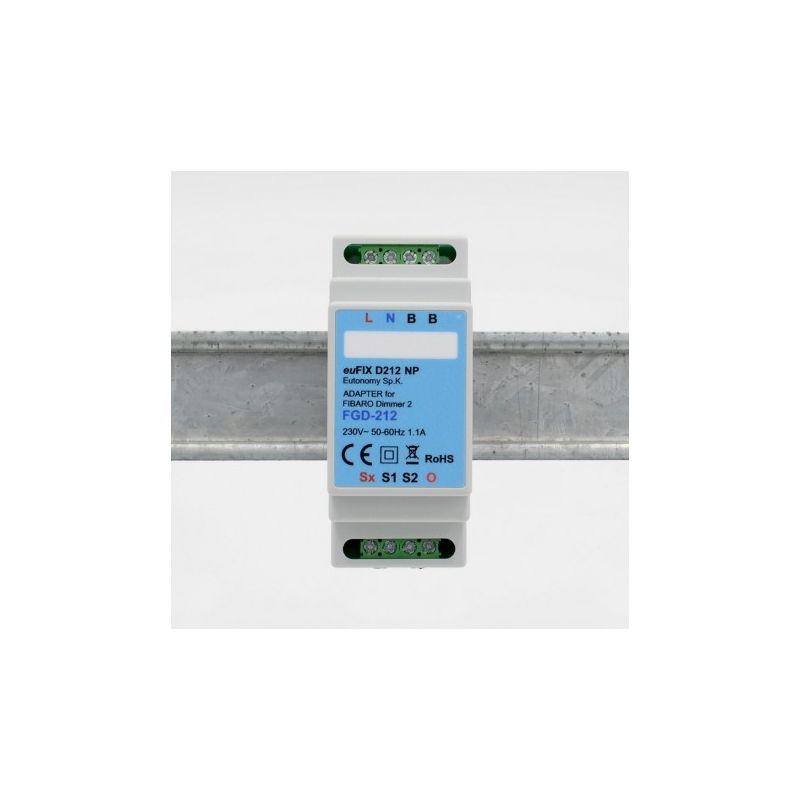 EUTONOMY - Adapter euFIX DIN-RAIL module Fibaro FGD-212 without buttons EUTONOMY - Adapter euFIX DIN-RAIL module Fibaro FGD-212 without buttons