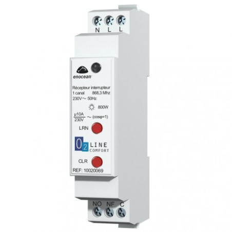 Trio2sys - Récepteur interrupteur rail Din EnOcean 10A