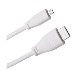 Câble HDMI Raspberry Pi 4 modèle B, Micro HDMI vers HDMI, 1 m, Blanc