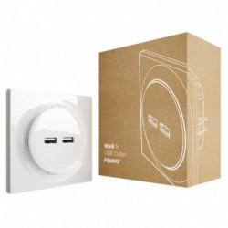 Fibaro FGWU-021 - Prise murale 2 ports USB Fibaro Walli N USB Outlet