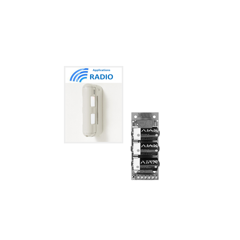Ajax Optex BX-80NR - Detector de alarma radio exterior IR dual 12X12M anti-animales Ajax Optex BX-80NR - Detector de alarma radio exterior IR dual 12X12M anti-animales