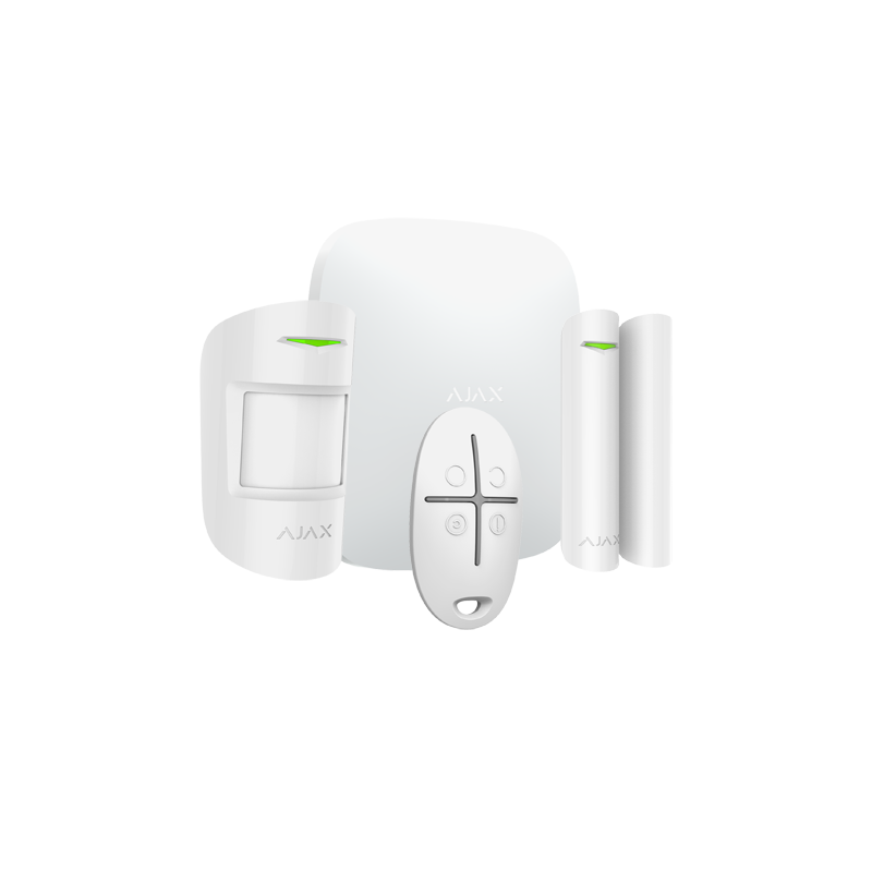 Ajax Alarm - Ajax Alarm Starter Kit HUB2 bianco IP / GSM Ajax Alarm - Ajax Alarm Starter Kit HUB2 bianco IP / GSM