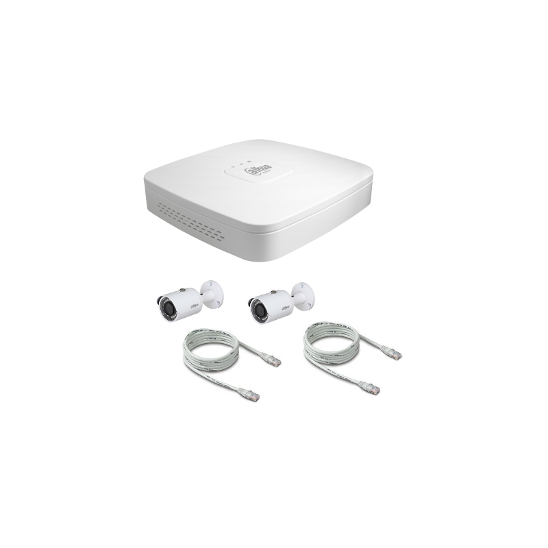 Dahua Pack video surveillance IP POE 2 Megapixel 2 cameras Dahua Pack video surveillance IP POE 2 Megapixel 2 cameras