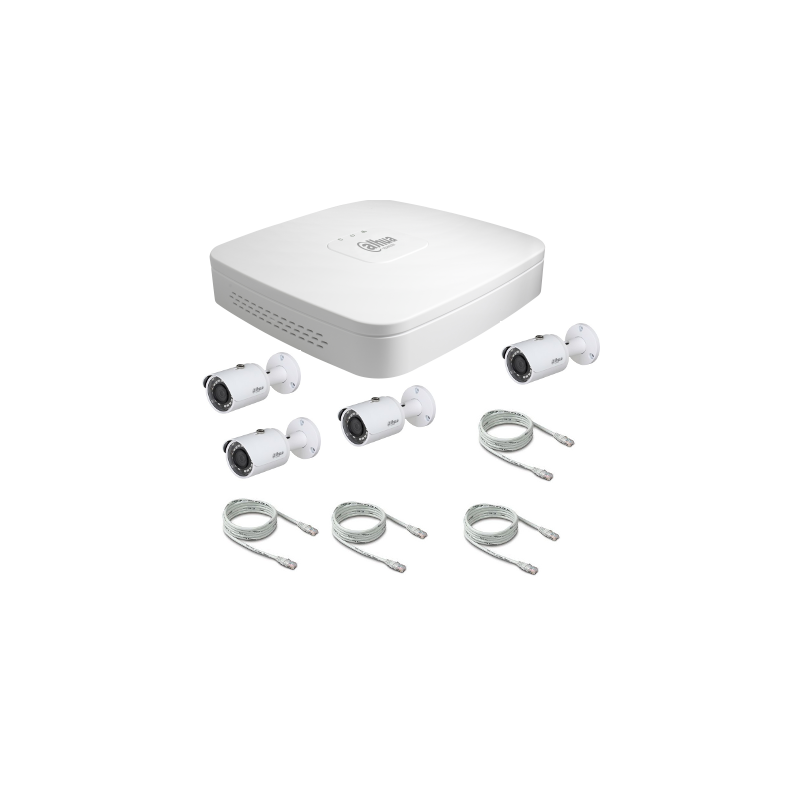 Dahua Pack video surveillance IP POE 2 Megapixel 4 cameras Dahua Pack video surveillance IP POE 2 Megapixel 4 cameras