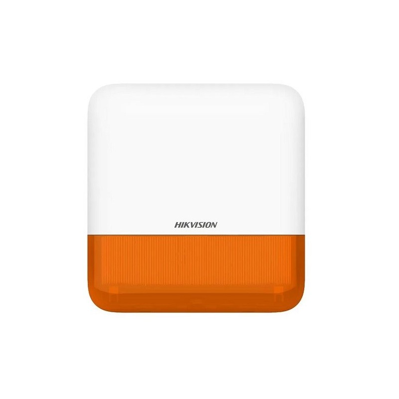 Hikvision DS-PS1-E-WE/Orange - Sirène alarme extérieure radio flash orange Hikvision DS-PS1-E-WE/Orange - Sirène alarme extérieure radio flash orange