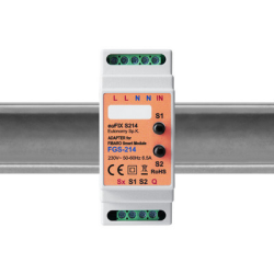 EUTONOMY S214 - Adaptateur euFIX DIN pour Fibaro FGS-214 avec boutons