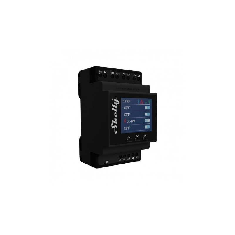 Shelly PRO4M - Module WIFI rail Din 4 canaux Shelly PRO4M - Module WIFI rail Din 4 canaux
