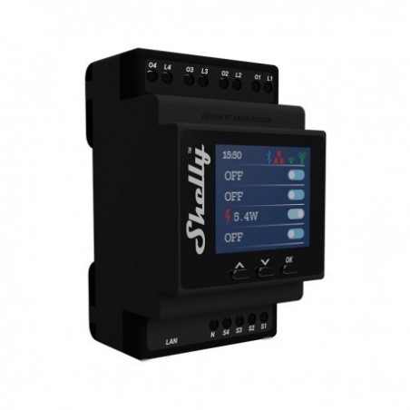 Shelly PRO4M - Module WIFI rail Din 4 canaux