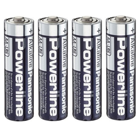 Powerline LR6 - Pack 4 Piles Alcaline type AA 1.5V