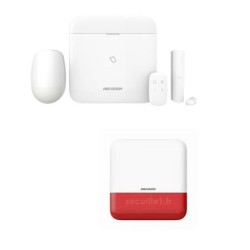 Hikvision DS-PWA96 AX Pro -  Kit Alarme Pro WIFI IP 3G/4G sirène extérieure rouge