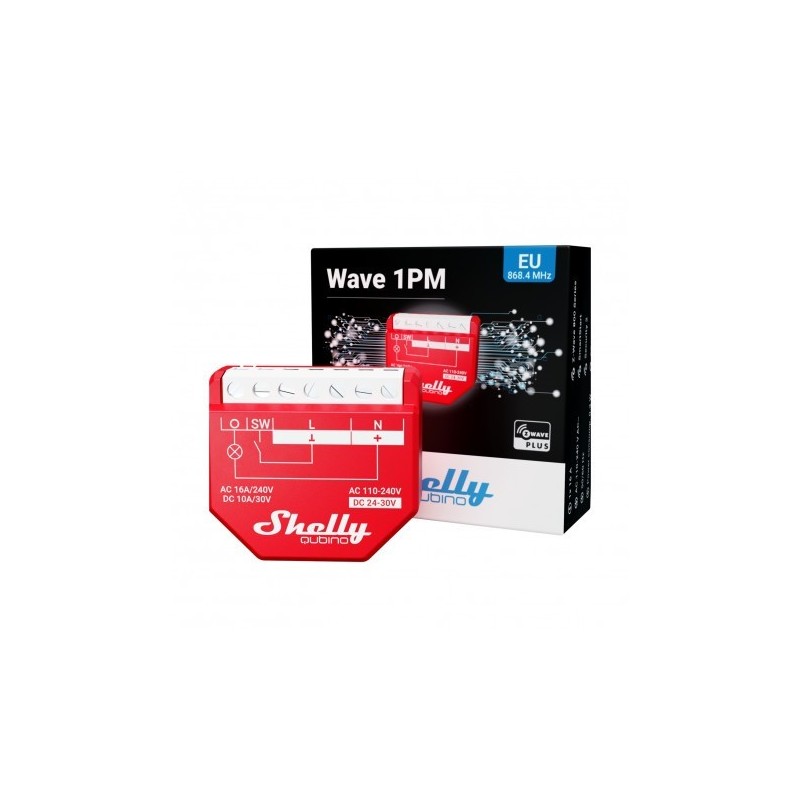 Shelly Qubino Wave 1PM - Module Z-Wave Plus commutateur Shelly Qubino Wave 1PM - Module Z-Wave Plus commutateur