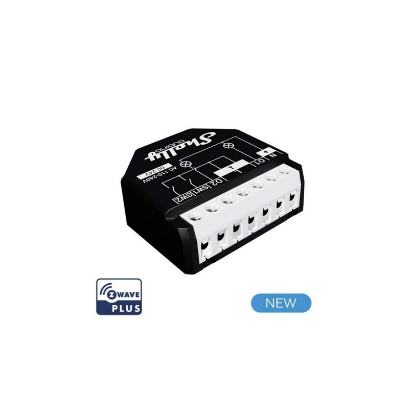 Shelly Qubino Wave 2PM - Module Z-Wave Plus commutateur 2 canaux 16A Shelly Qubino Wave 2PM - Module Z-Wave Plus commutateur 2 canaux 16A