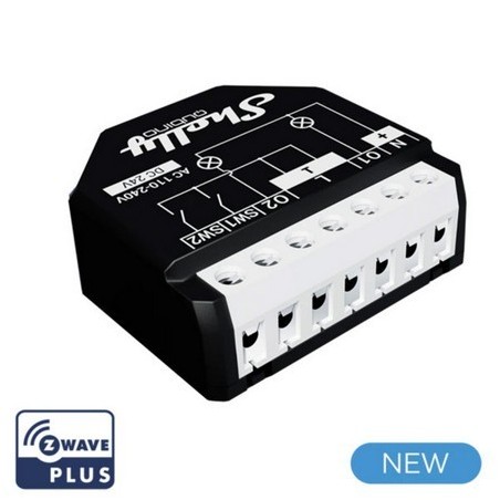 Shelly Qubino Wave 2PM - Module Z-Wave Plus commutateur 2 canaux 16A