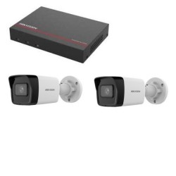 Hikvision Video Surveillance Kit - DS-7104NI-Q1/4P Recorder 1TB SSD 2 4 Megapixel Cameras