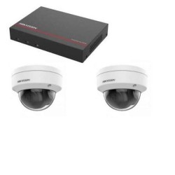 Hikvision Video Surveillance Kit - DS-7104NI-Q1/4P Recorder, 1TB SSD Hard Drive, 2 Domes, 4 Megapixels