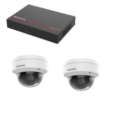Hikvision Video Surveillance Kit - DS-7104NI-Q1/4P Recorder 1TB SSD 2 2 Megapixel Domes