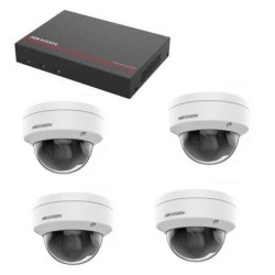 Hikvision Video Surveillance Kit - DS-7104NI-Q1/4P Recorder 1TB SSD 4 Domes 2 Megapixels