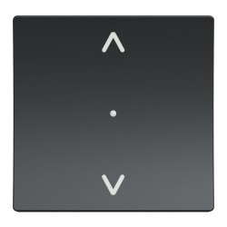 NU350854W Wiser Unica - interrupteur volet-roulant 4A zigbee anthracite méca seul