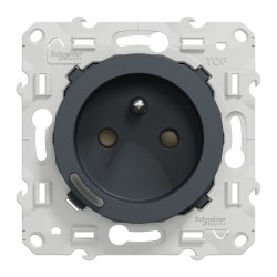 S540559 Wiser Odace - Prise 2P+T connectée 16A  zigbee - Anthracite