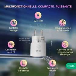 Prise intelligente Wifi 10A mesure consommation