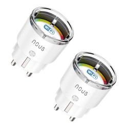 NOUS A1-2 - Pack deux prises intelligente Wifi mesure de consommation 15A
