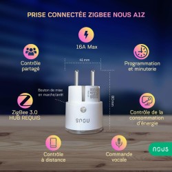 US A1Z - Empaque dos Smart Plugs Zigbee 3.0 medición de consumo