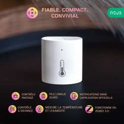NOUS E5 - Détecteur de température et d'humidité Zigbee 3.0