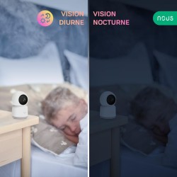NOUS W2 - Caméra connectée intérieure WIFI TUYA PTZ IP 2 Mégapixels