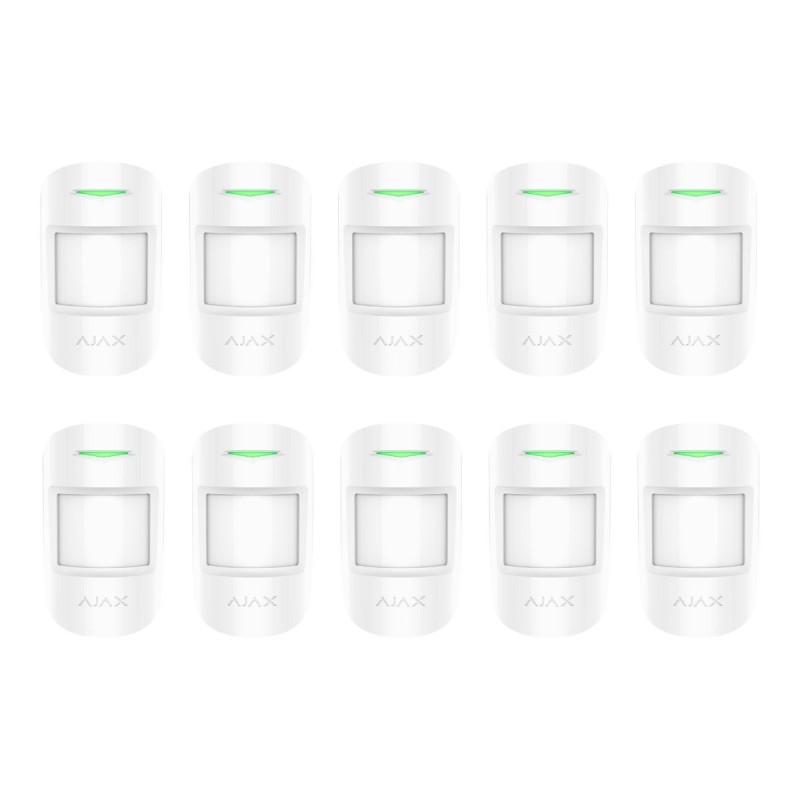 Ajax MOTIONPROTECT - Lot de 10 détecteurs PIR blanc Ajax MOTIONPROTECT - Lot de 10 détecteurs PIR blanc