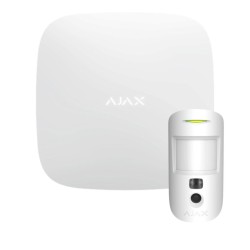 Ajax Hub 2 PLUS - Alarme Ajax kit levée de doute Hub2 Plus MotionCam blanc