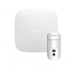 Ajax Hub 2 - Kit alarme Ajax levée de doute Hub 2 avec motion cam blanc