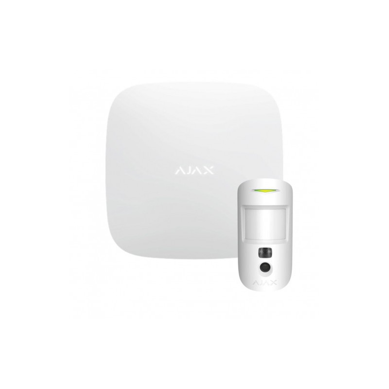 Ajax Hub 2 - Kit alarme Ajax levée de doute Hub 2 avec motion cam blanc Ajax Hub 2 - Kit alarme Ajax levée de doute Hub 2 avec motion cam blanc