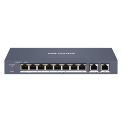 Hikvision DS-3E1310HP-EI - Conmutador POE de 8 puertos