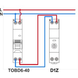NOUS D1Z - Module Zigbee Rail DIN 16A mesure de consommation câblage