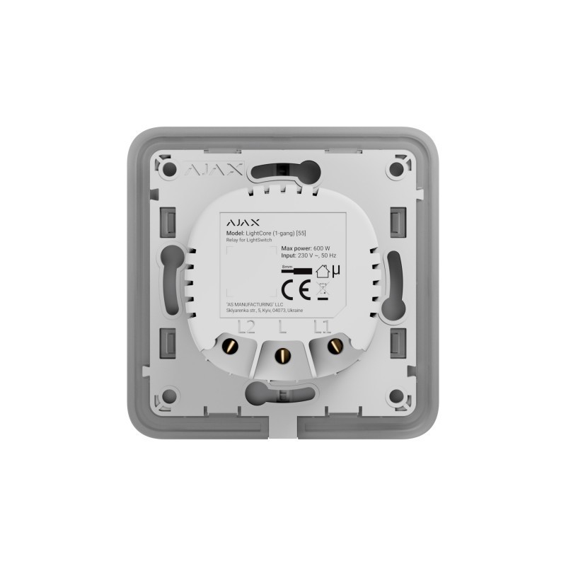 Ajax LIGHTCORE1GANG - LightSwitch (1-gang) 1-Button Single Switch Mechanism Ajax LIGHTCORE1GANG - LightSwitch (1-gang) 1-Button Single Switch Mechanism