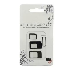Adaptateur carte Nano Sim 3 en 1 vers carte Micro Sim convertisseur accessoires de téléphone portable