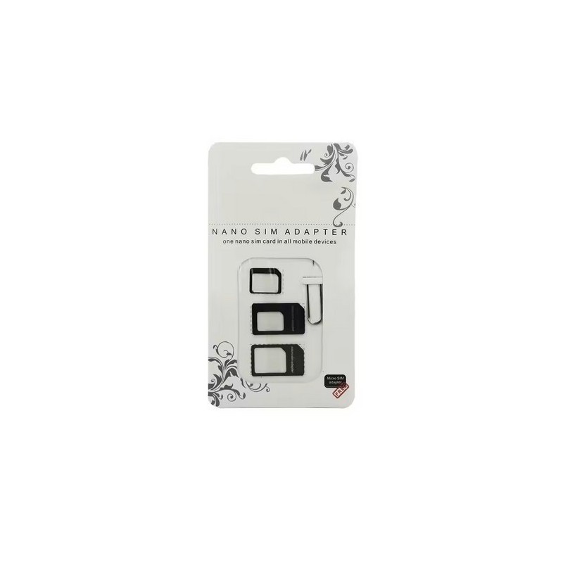 Adaptateur carte Nano Sim 3 en 1 vers carte Micro Sim convertisseur accessoires de téléphone portable Adaptateur carte Nano Sim 3 en 1 vers carte Micro Sim convertisseur accessoires de téléphone portable